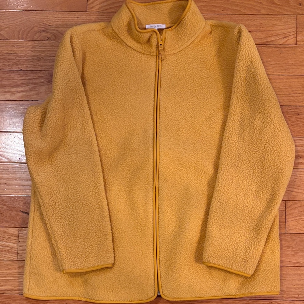Women's Yellow T by Talbots Fleece Zip-Front Jacket